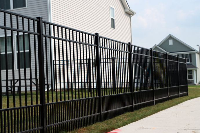 Aluminum fence installation in Plainfield, Illinois