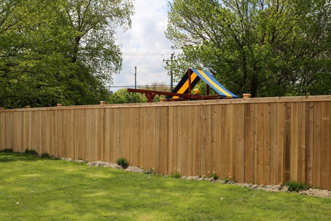Wood fence installation in Plainfield, Illinois