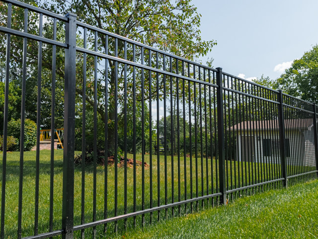 Aluminum fence installation in Wheaton, Illinois