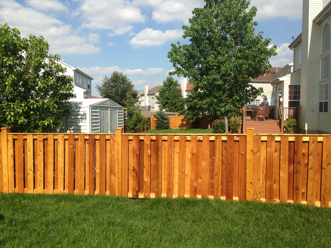Wood fence installation in Aurora, Illinois