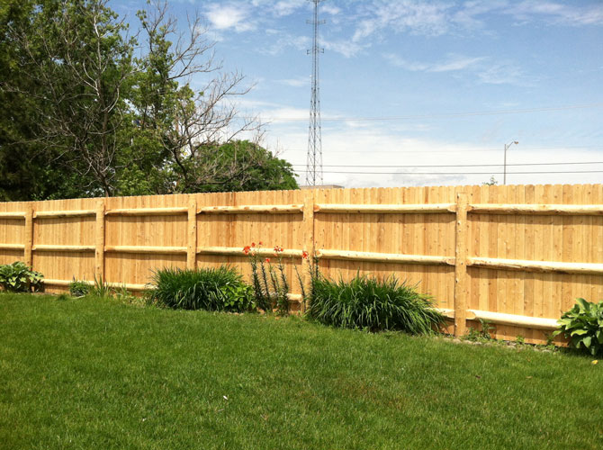 Wood fence installation in Glen Ellyn, Illinois