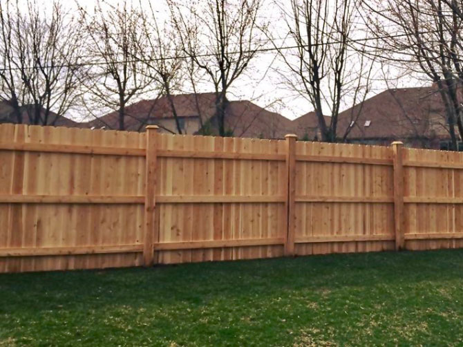 Wood fence installation in Montgomery, Illinois