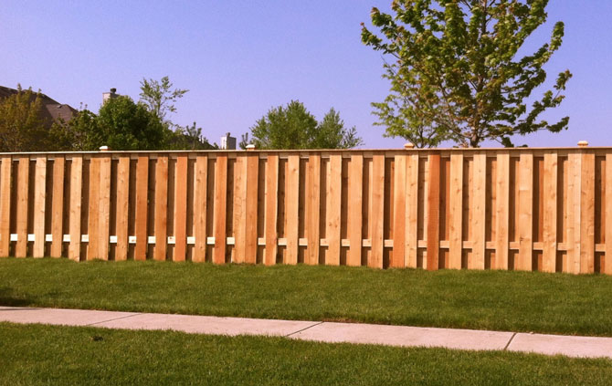 Wood fence installation in Wheaton, Illinois